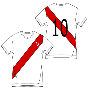 Fashion sewing patterns for MEN T-Shirts Football T-Shirt 6918